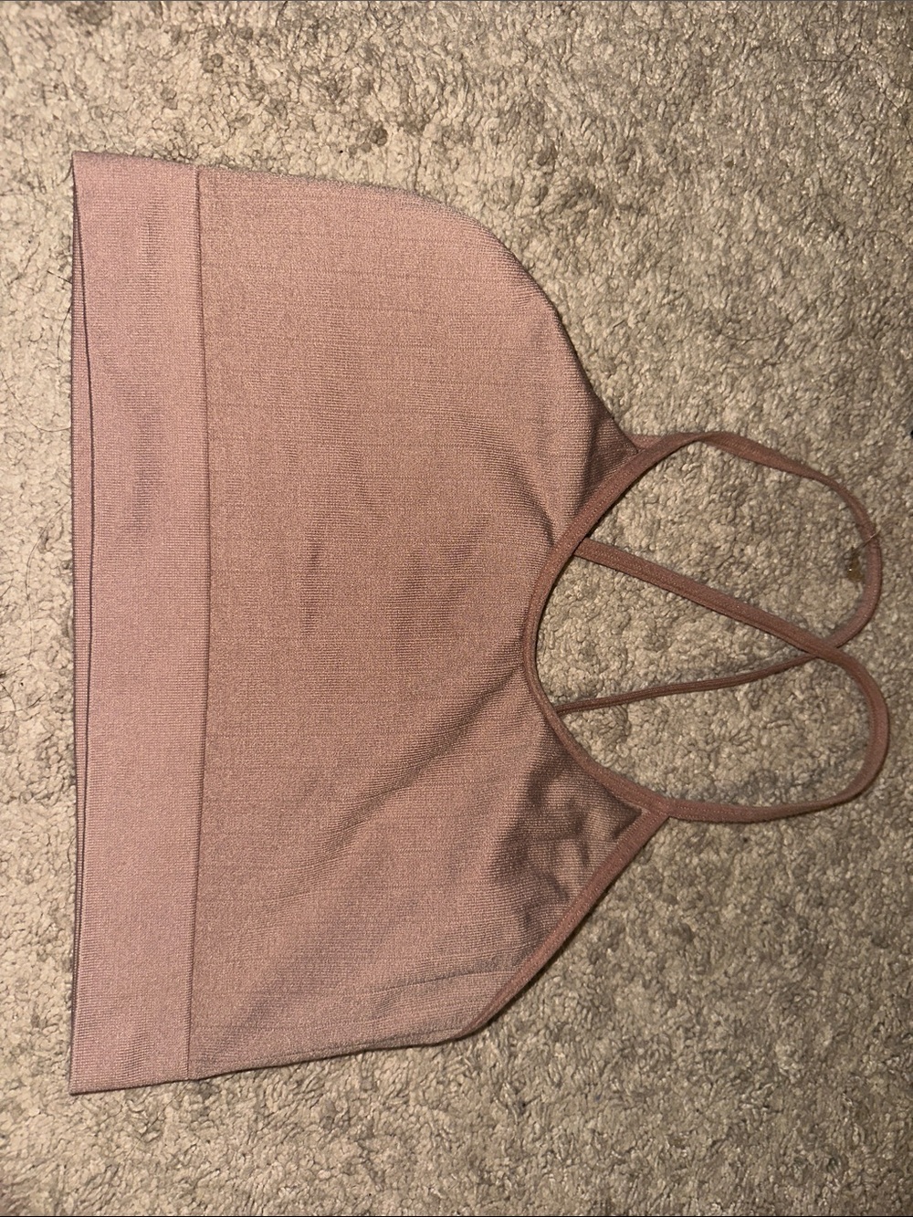H&M Tan/Brown Ribbed Cropped Bralette